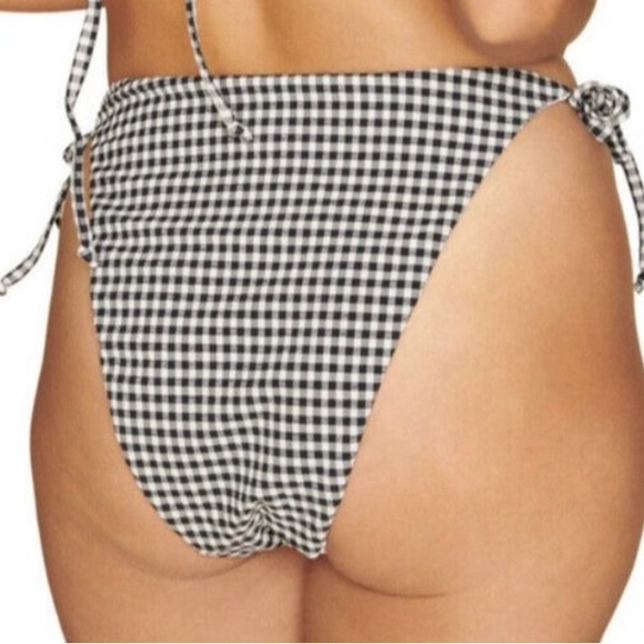 NWT Andie Swim The String Bottom Bikini Textured Gingham Size XL NEW - Picture 2 of 12